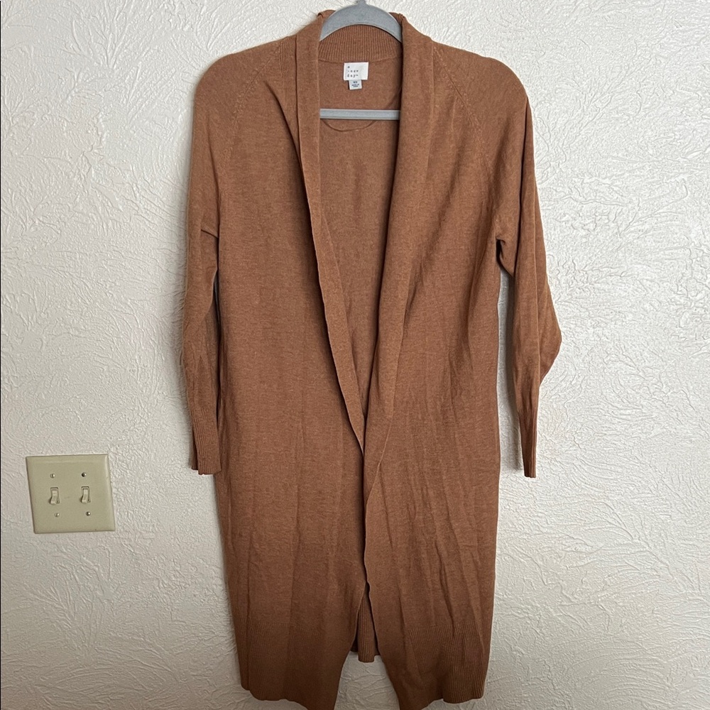 a new day Women's Tan Open Front Cardigan